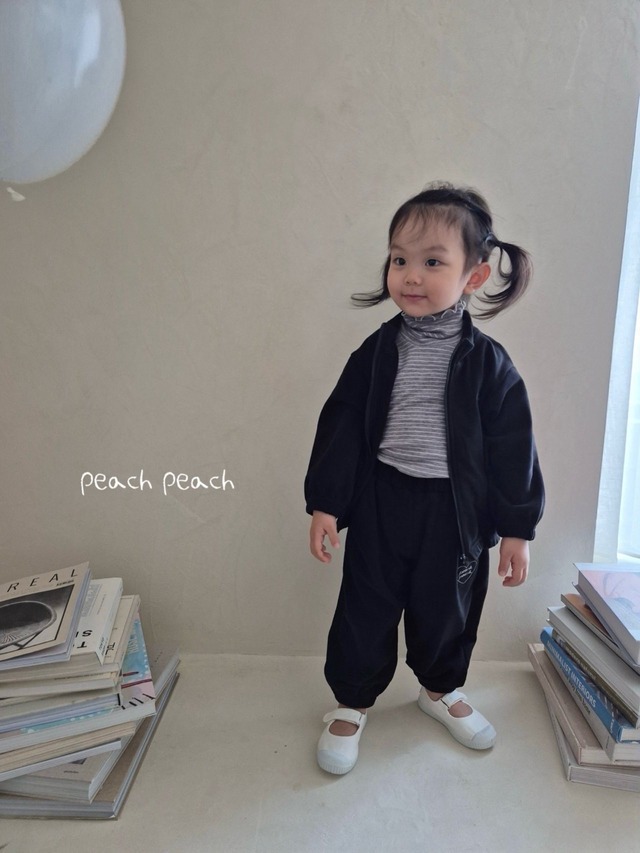 予約 Peach fleece zip-up  [peach peach]