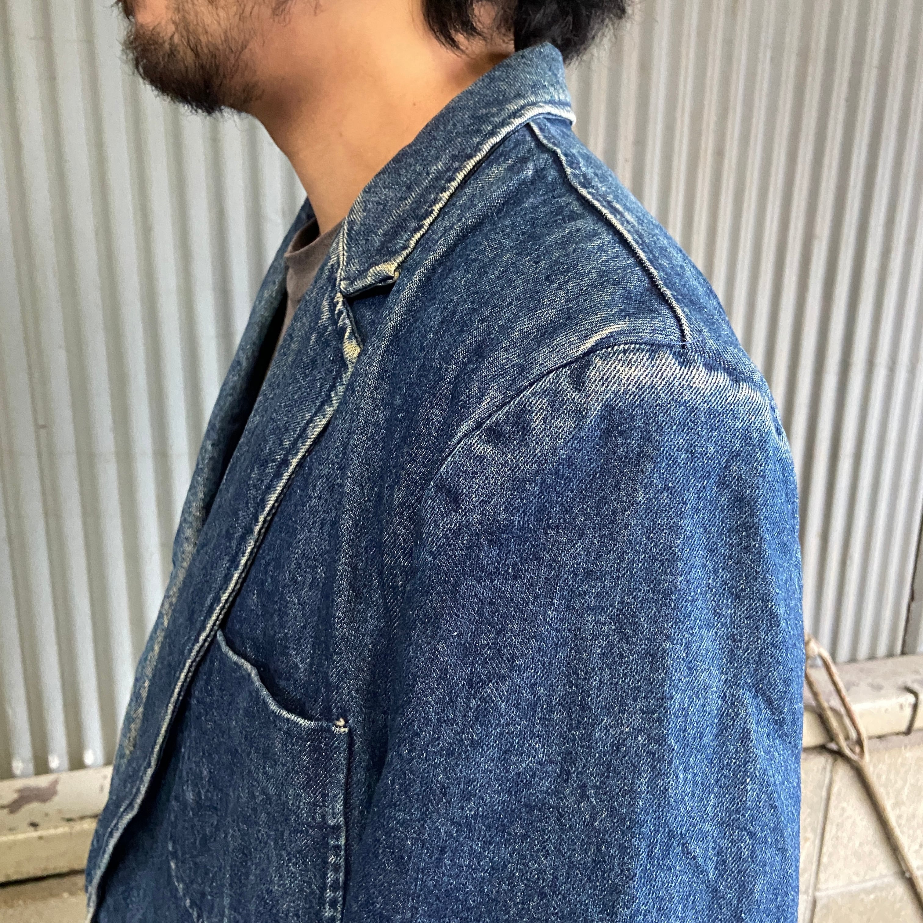 80〜90年代 James River Traders デニム テーラードジャケット メンズL 