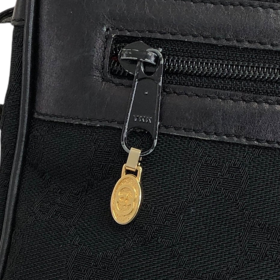 GUCCI グッチ シェリーライン ショルダーバッグ ブラック キャンバス