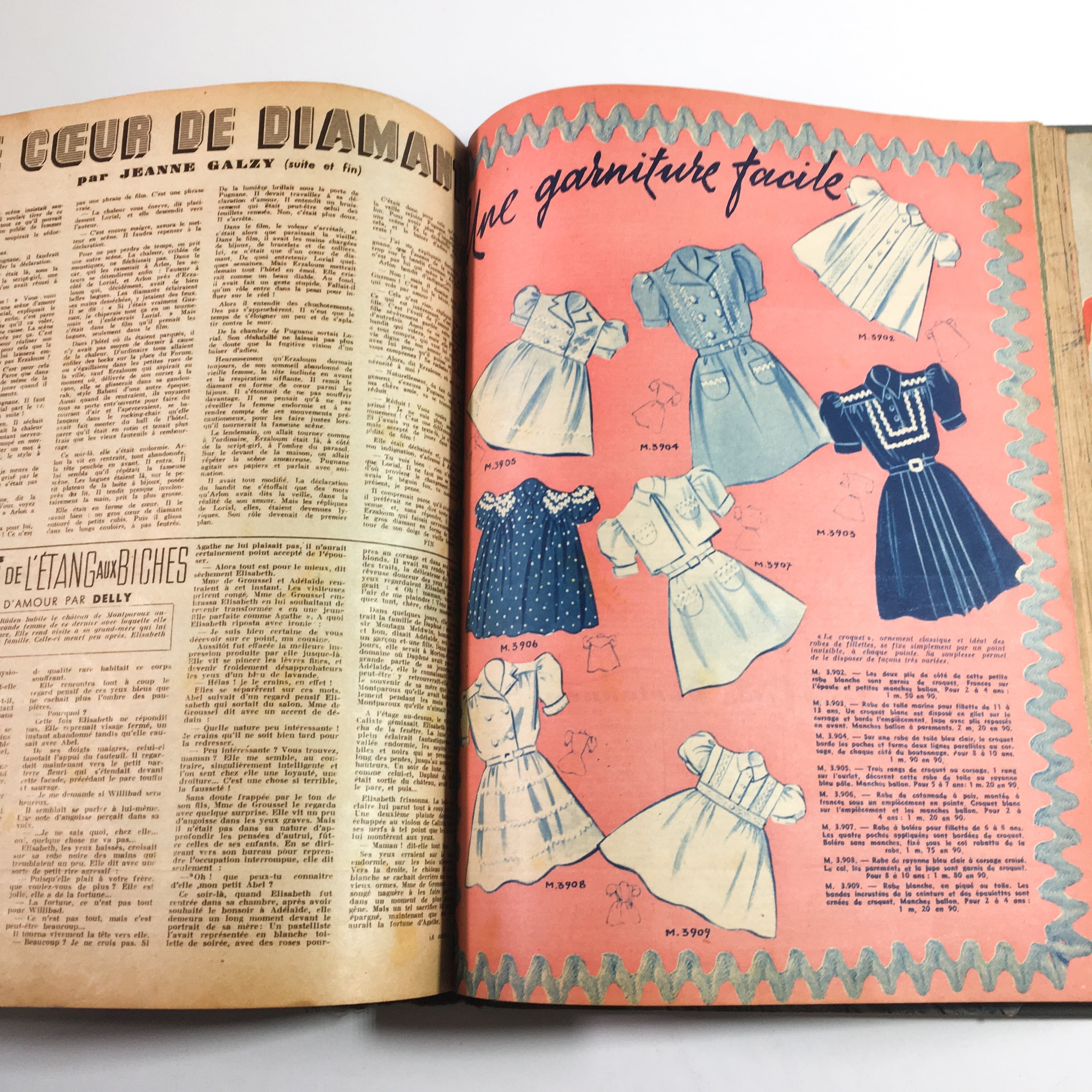 c】ヴィンテージ 紙もの 婦人雑誌 1945/1946/1947年 パリ モード 服飾 ...