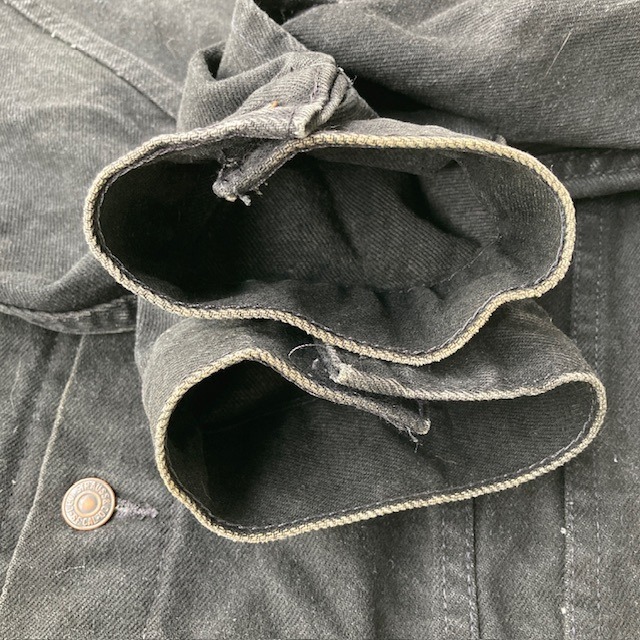 Levi's リーバイス デニムジャケット 90s USA製 70507 後染め ブラックデニム ヴィンテージ古着 XXL 画像7