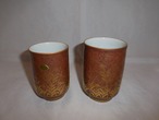 清水焼湯吞揃 Kiyomizu porcelain two tea cups 