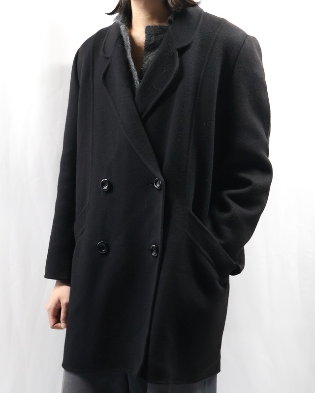 double breasted cashmere half coat