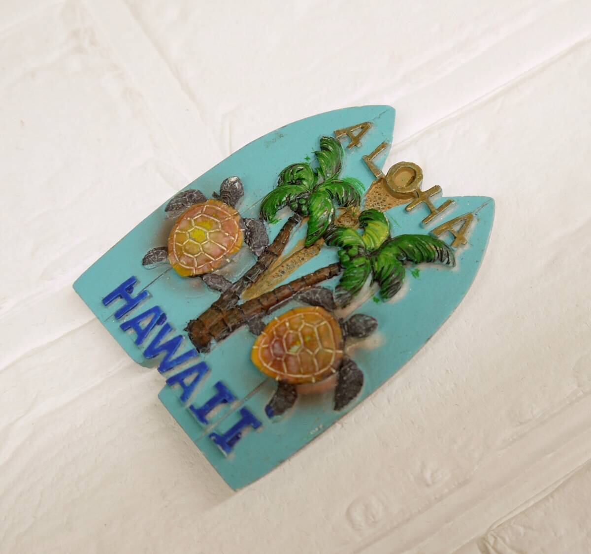 ★ハワイ直輸入★ツインサーフボード＆ホヌ／HAWAII／ハワイ磁石／キッチンマグネット／ハワイアン雑貨／MG8 'OLI'OLI