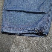 gimmick indigo chambray cropped pants