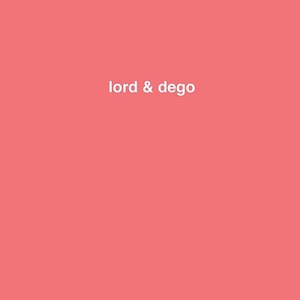 〈残り1点〉【12"】Lord & Dego - Lord & Dego