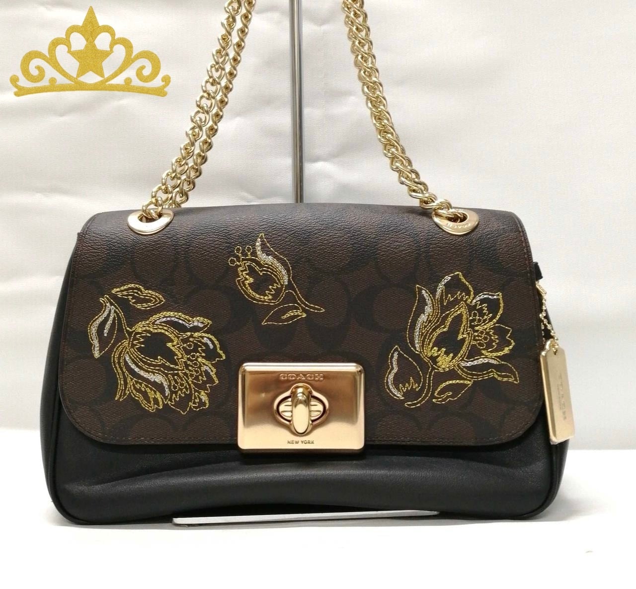 COACH × Guang Yu シグネチャー スケッチ クラッチバッグ ベージュ
