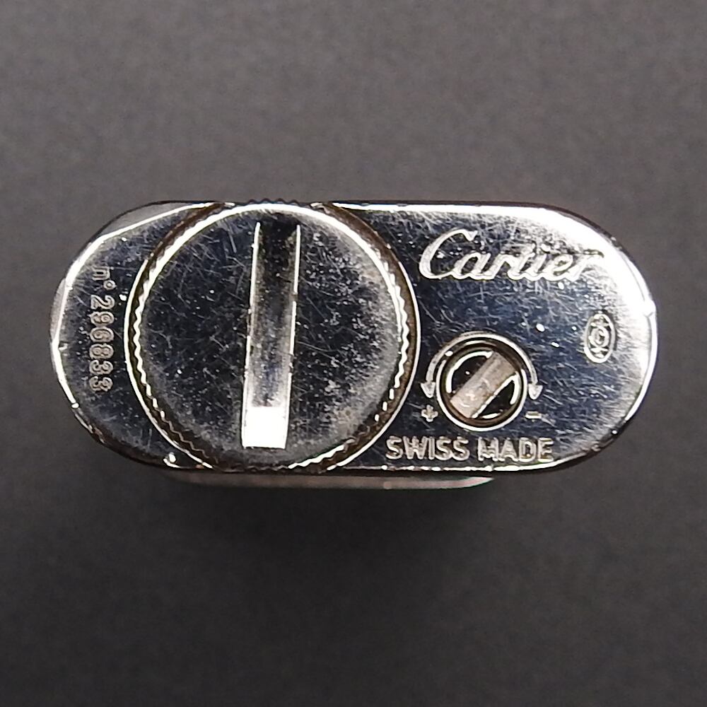 【着火確認済み】Cartier カルティエ ガスライター ゴドロン シルバー CA120157 パラジウム フィニッシュ