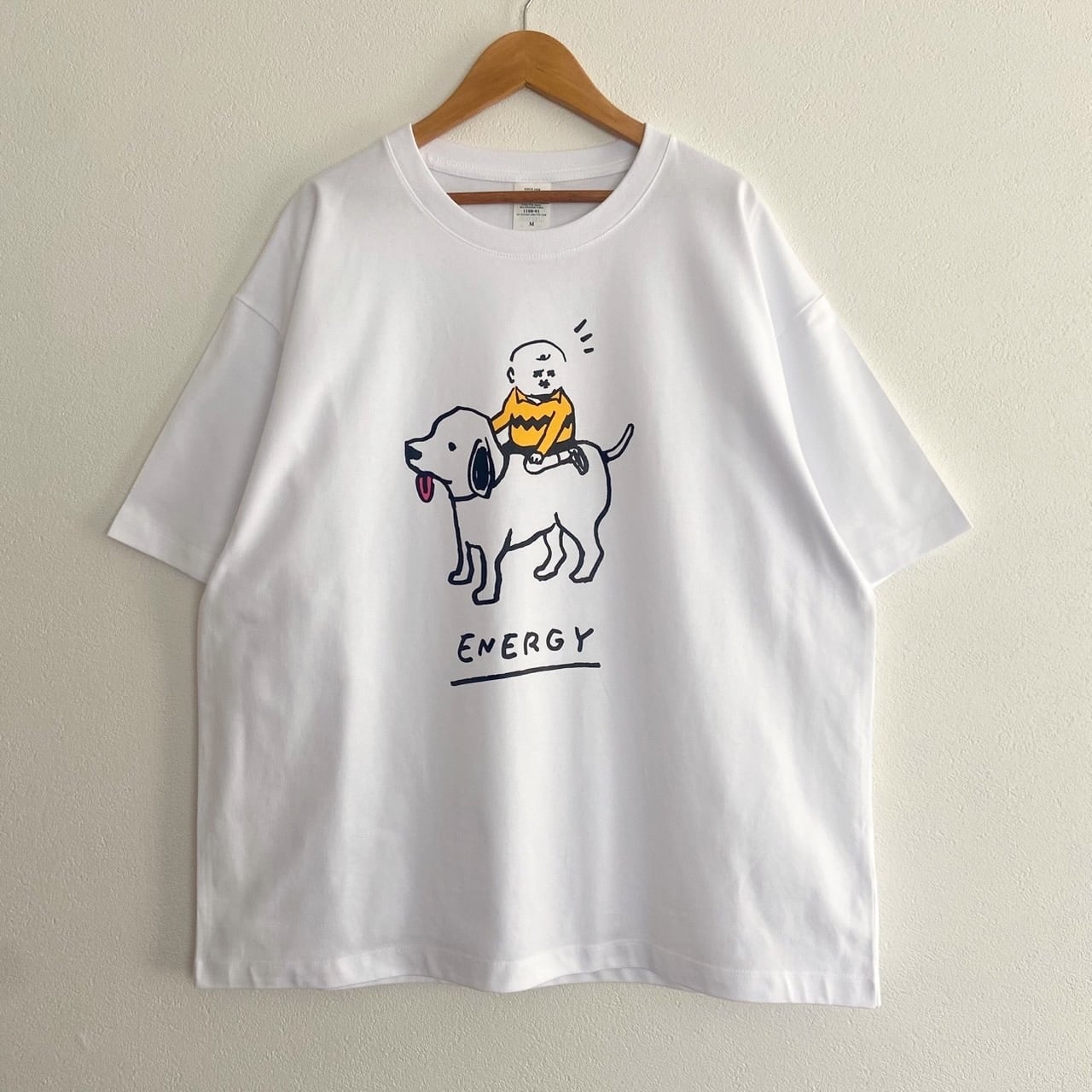 ENERGY」ボックスシルエットTシャツ（ホワイト） | YUKI HORIMOTO WEB