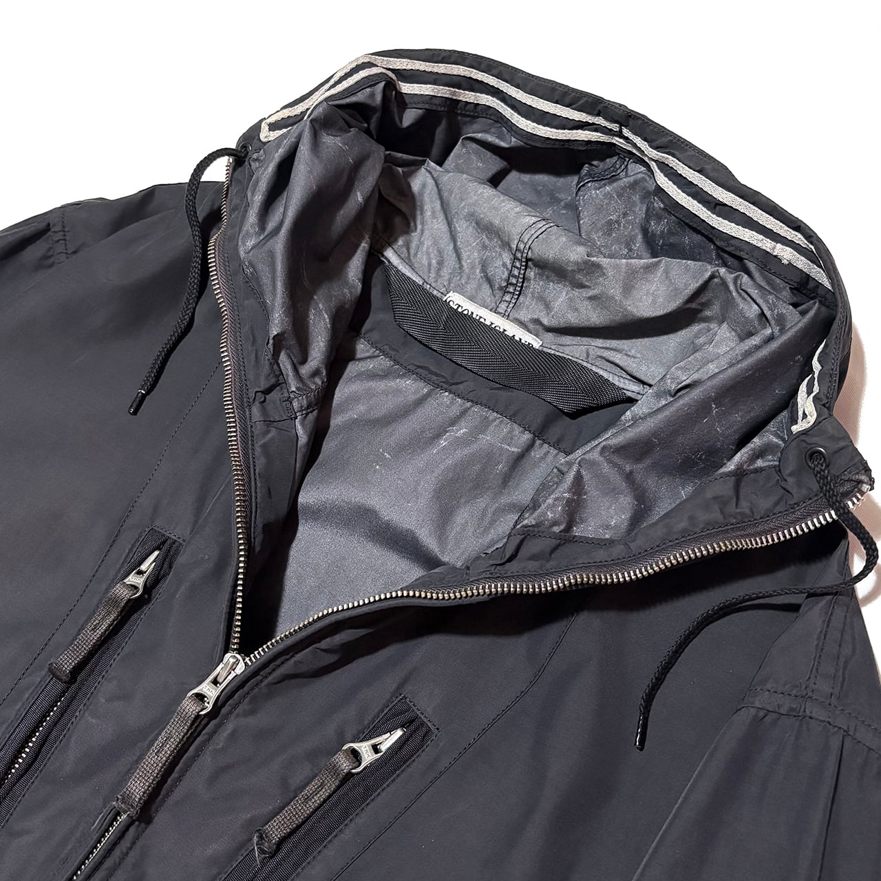 STONE ISLAND 2008SS BLACK COTTON NYLON JACKET XXL made in Italy