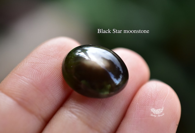 黒い星 ★ブラックスタームーンストーン　ルース　moon051