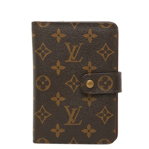 ルイ ヴィトン モノグラム ポルト パピエ ジップ 二つ折り財布 M61207 ブラウン PVC レザー レディース LOUIS VUITTON 【中古】