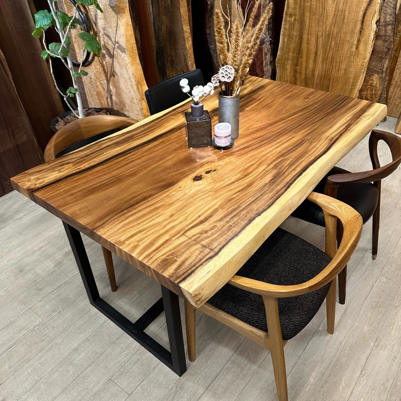 モンキーポッド　一枚板　最高級　ダイニング　テーブル　一枚板　ウォールナット モンキーポッド 一枚板 | 千年家具 - 一枚板 テーブル専門店