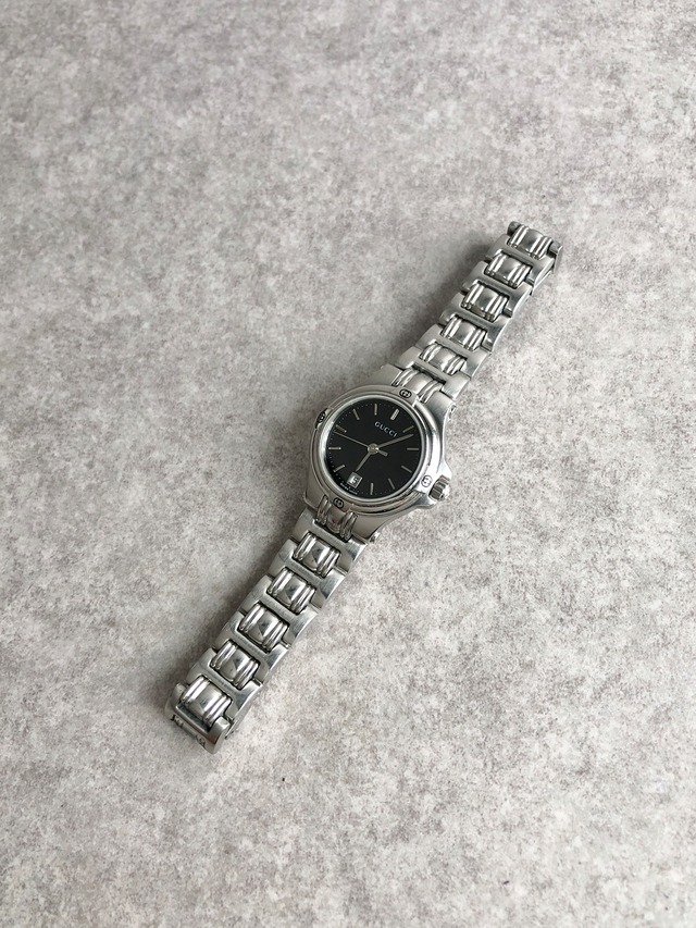 GUCCI グッチ 腕時計 シルバー ロゴ ステンレススチール 9040L クウォーツ vintage ヴィンテージ オールド hmjs4w