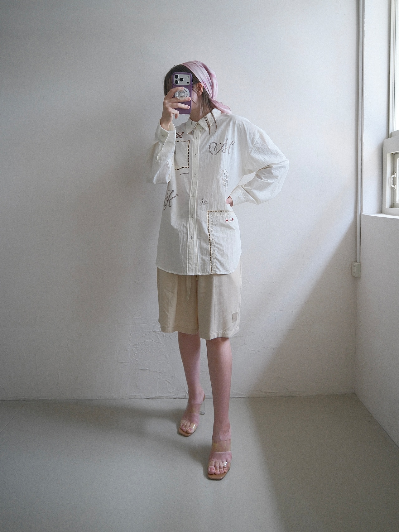 Embroidered Shirt / UNISEX / IVORY - 2