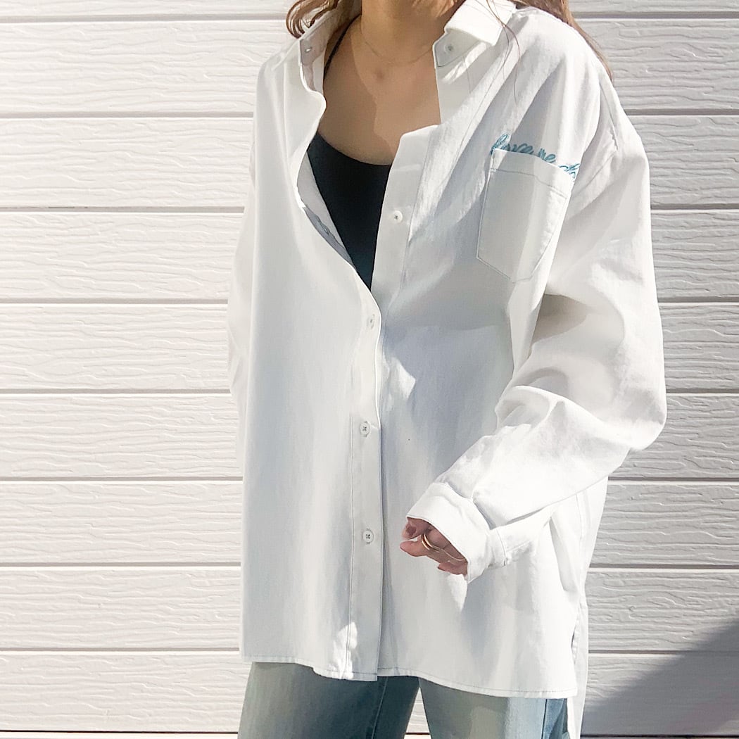 刺繍デニムシャツ