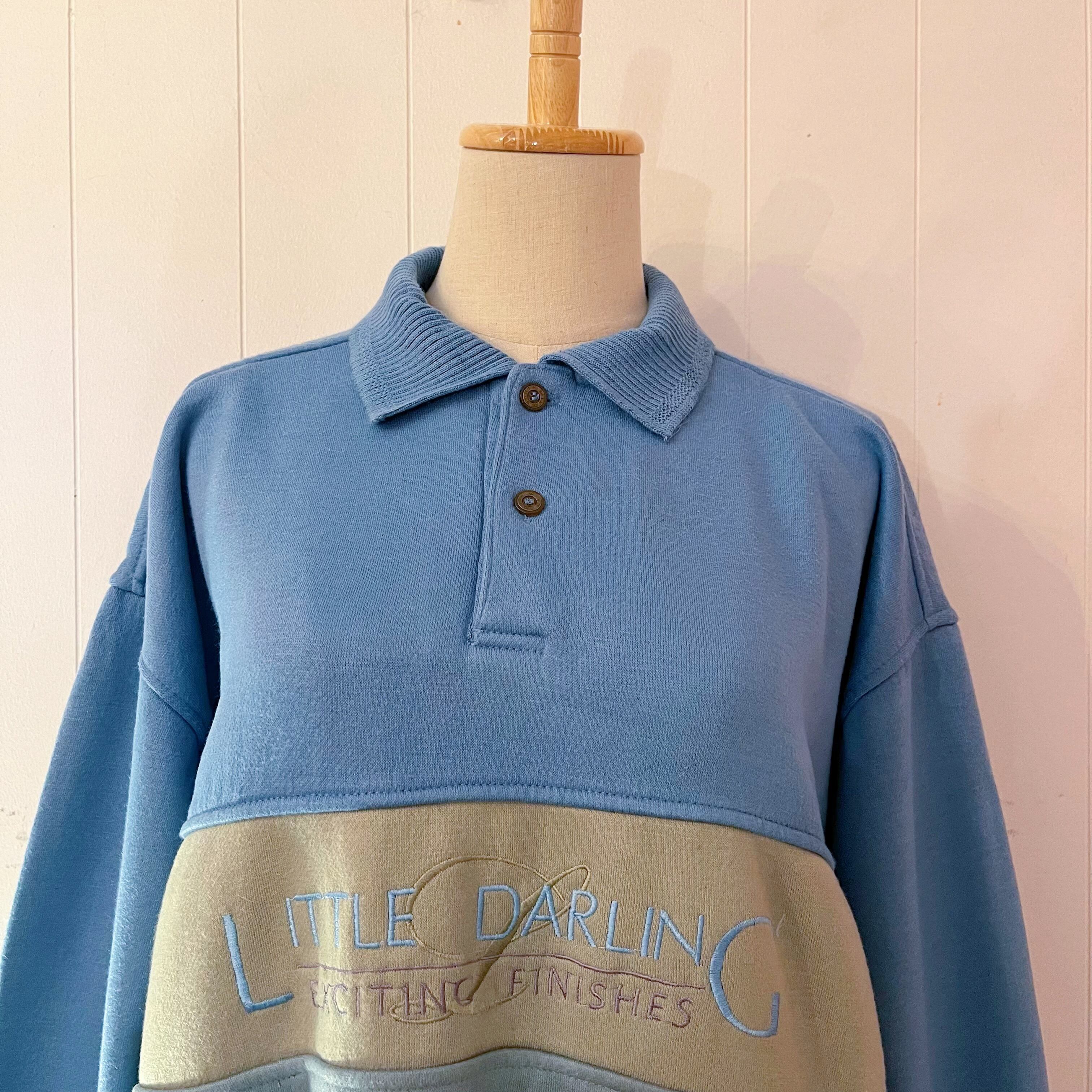 light blue mens polo sweat