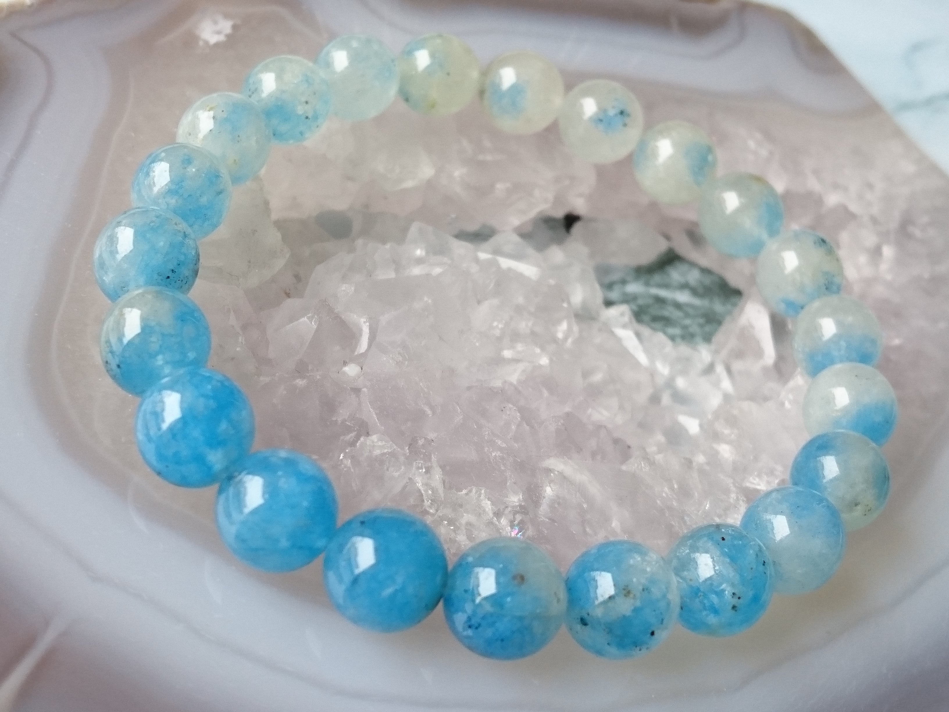 グラノブラスチックブルーラインクォーツ✨ブレスレット | F* 