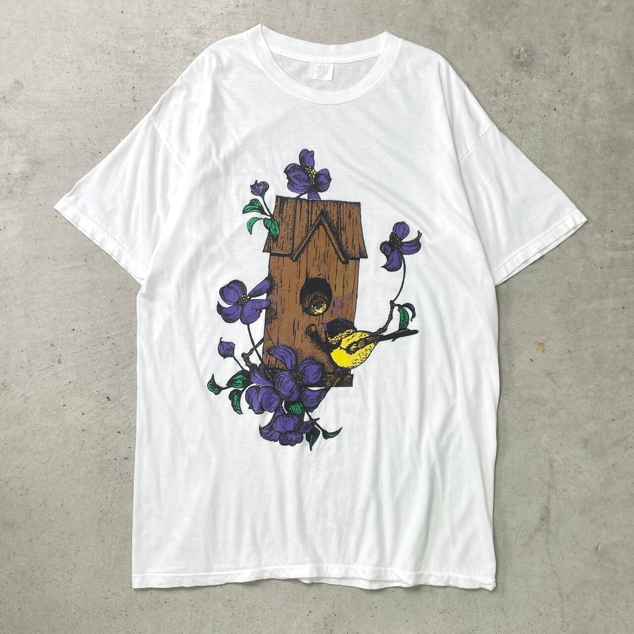 00年代 アート 鳥 プリントTシャツ ビッグサイズ メンズ レディース 