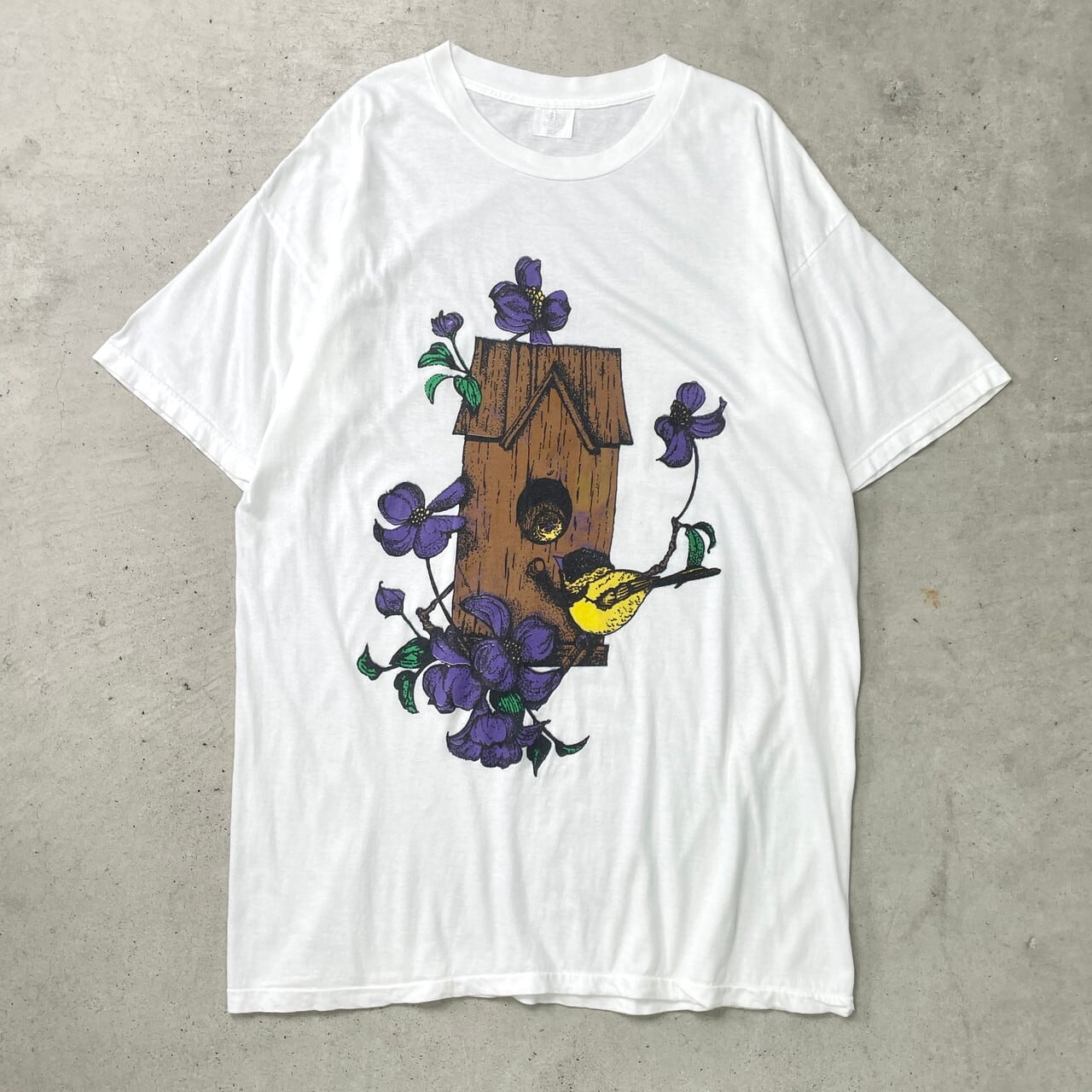 00年代 アート 鳥 プリントTシャツ ビッグサイズ メンズ レディース 