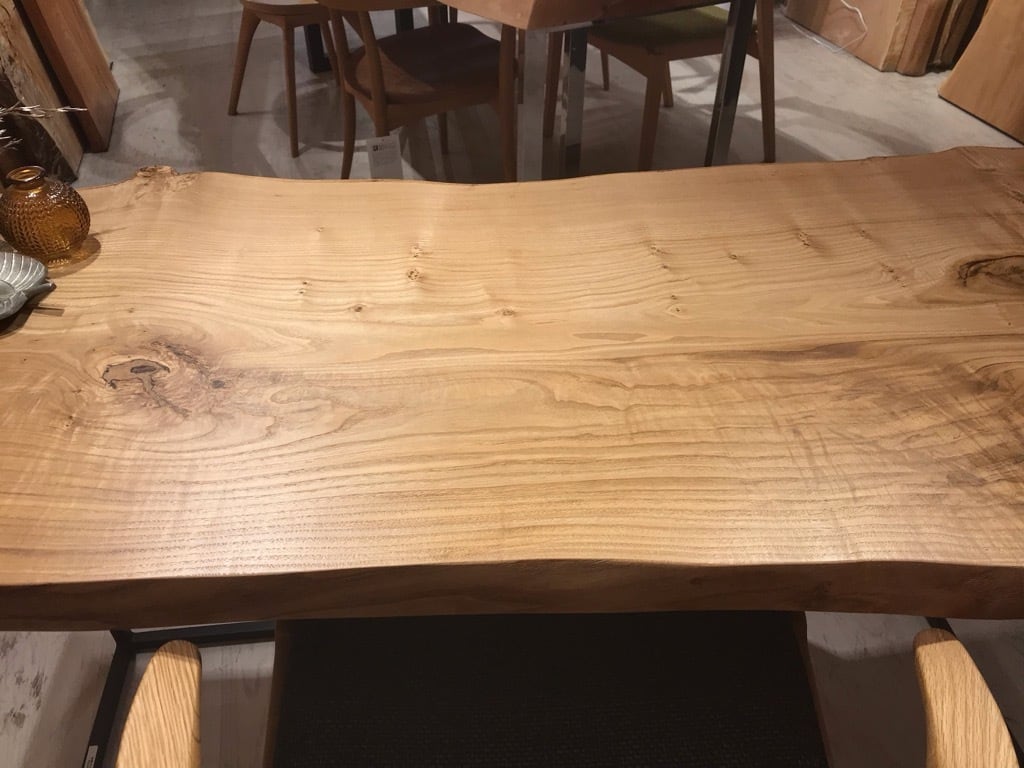 栗（クリ）_1500×600-550-620×45_横浜元町店_テーブル天板/一枚板