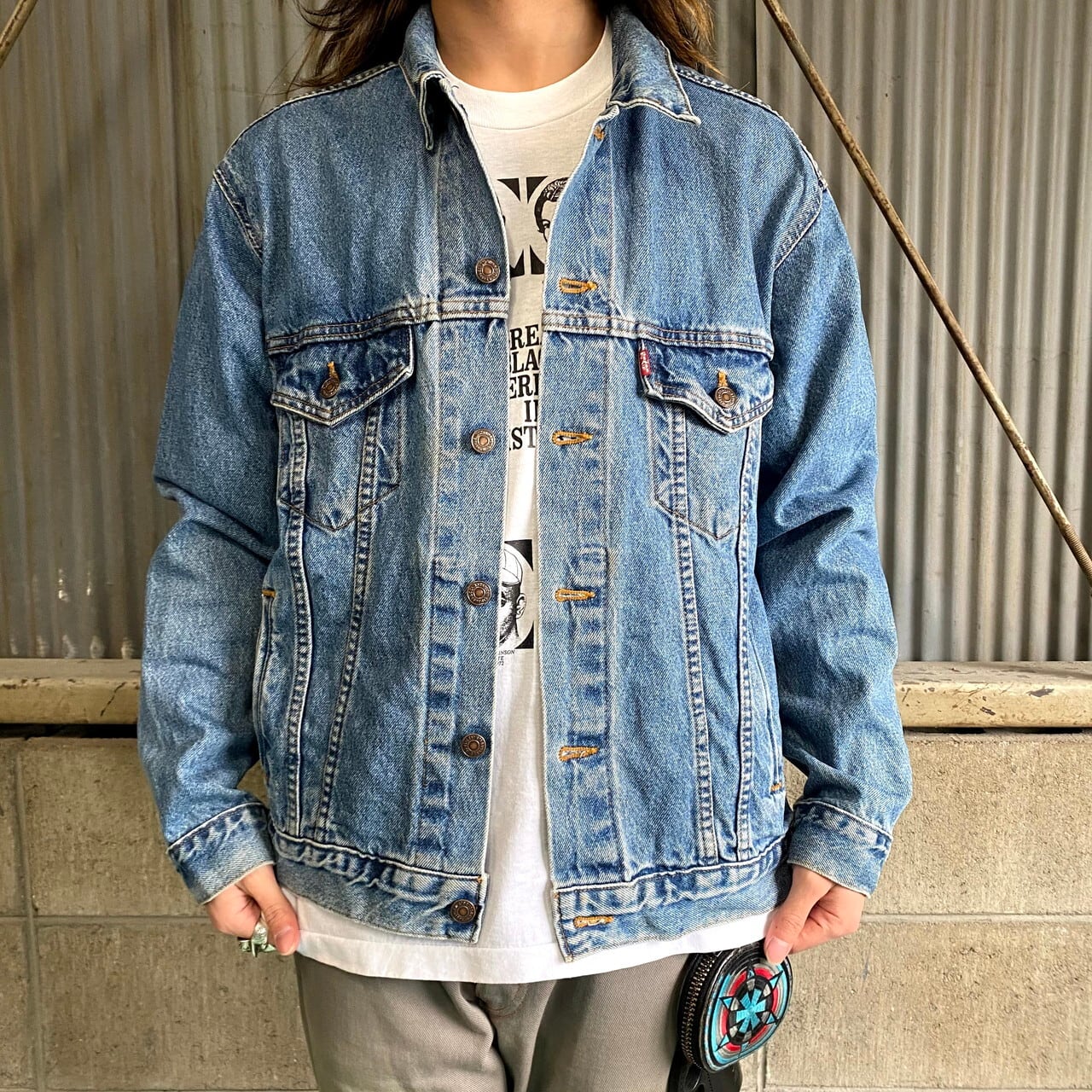 80年代 ビンテージ USA製 Levi's リーバイス 70507-0389 デニムジャケット メンズL 古着 80S ヴィンテージ  トラッカージャケット 【デニムジャケット】【ALL15】 | cave 古着屋【公式】古着通販サイト