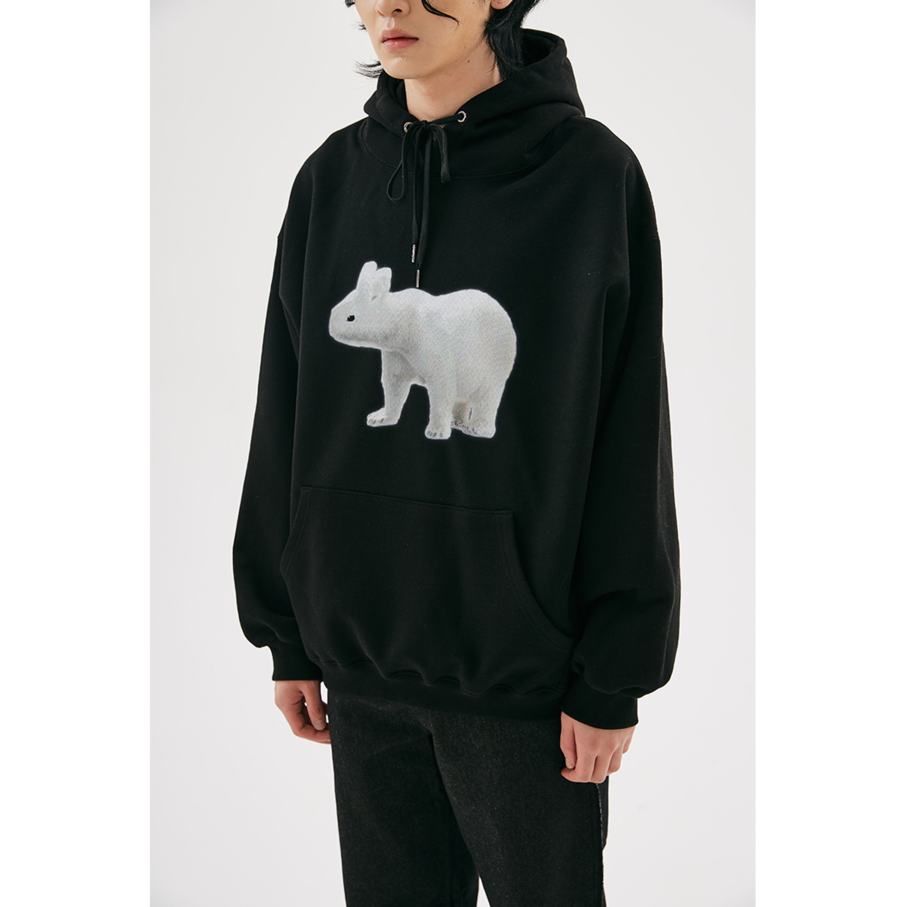 THE COLDEST MOMENT] TCM polar rabbit hoodie (black) 正規品