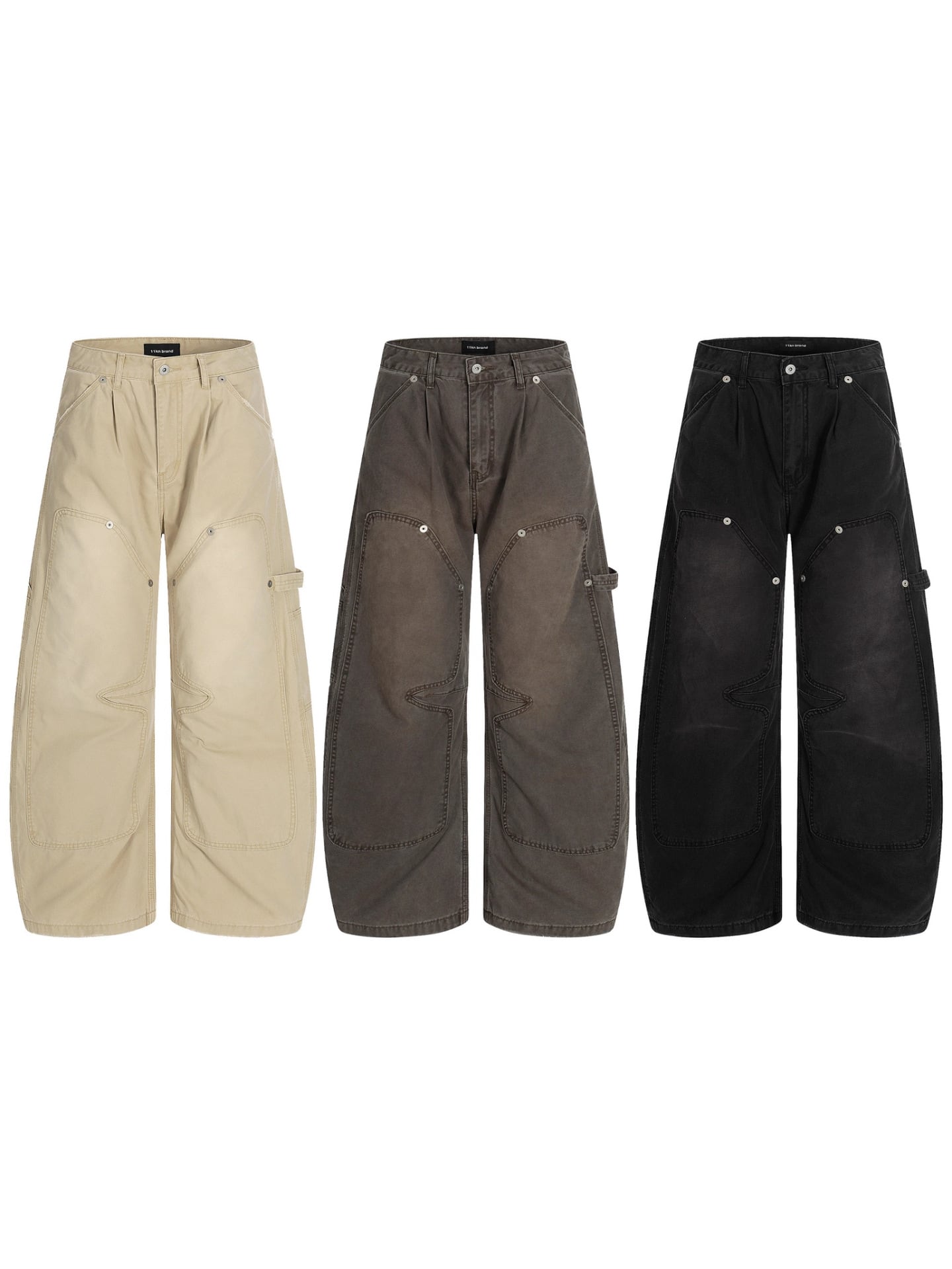 Curve design denim pants 0011 | EgoMei(エゴメイ)