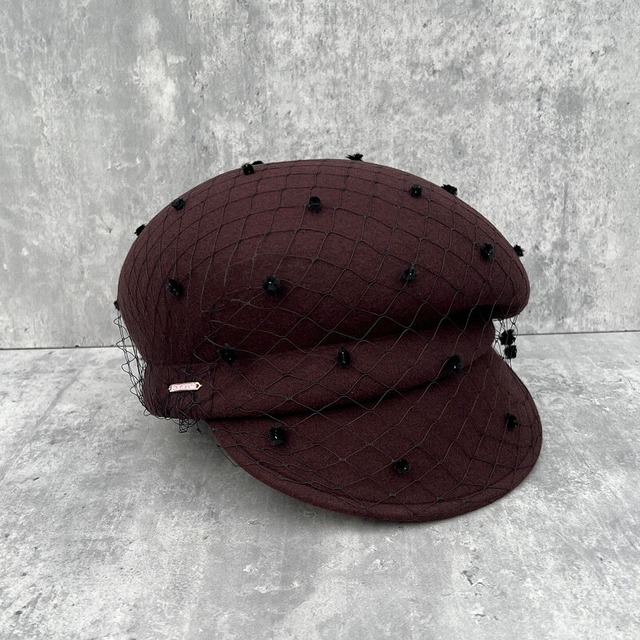 全4色/Mesh layered felt casquette　M1463
