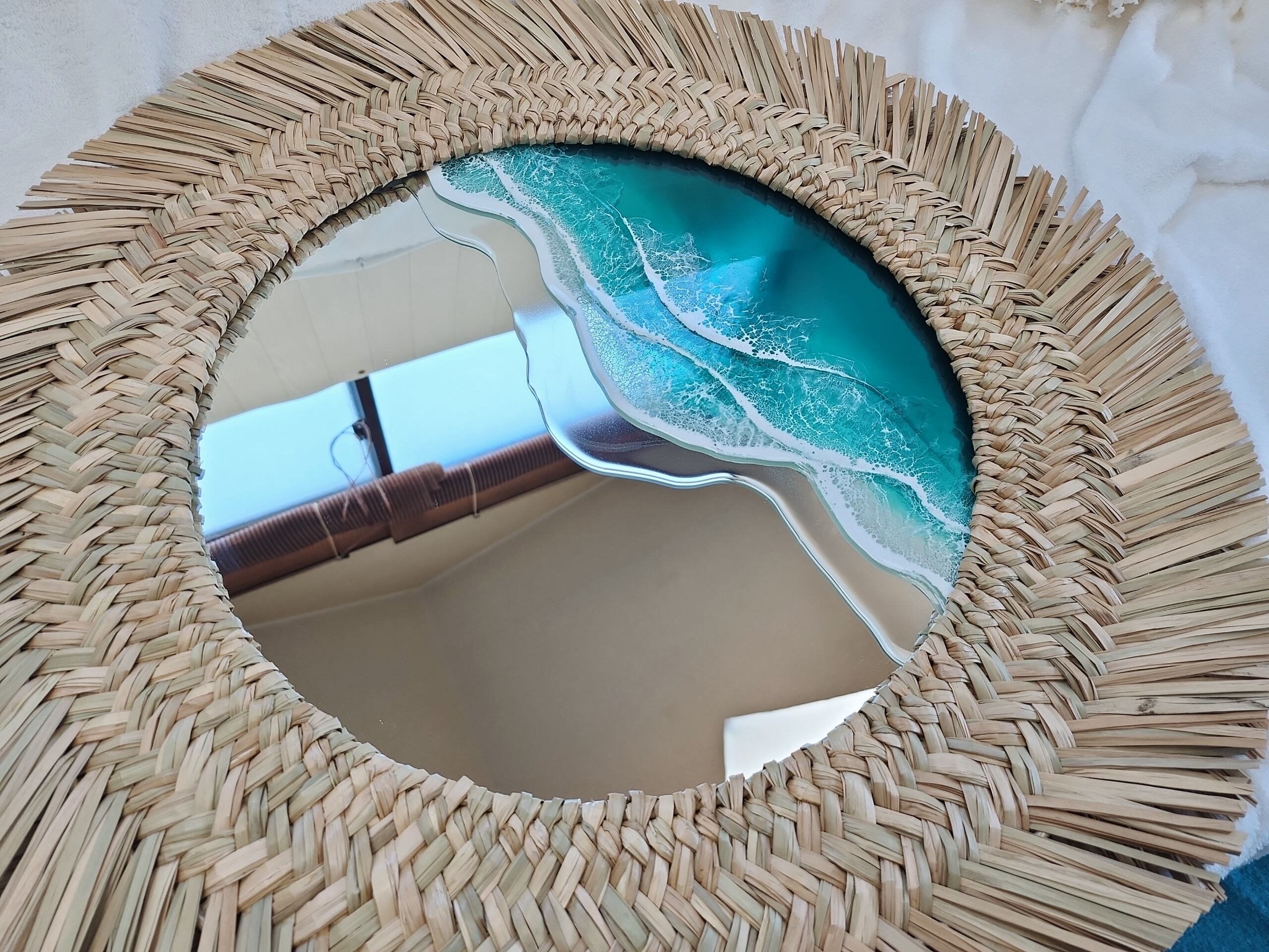 150.オーシャンレジンアート ウォールミラー