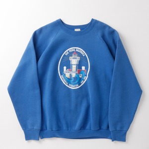 【極美品】80s Vintage raglan sweatshirt Blue big size rare item Made in USA   /80年代 ヴィンテージ スウェットトレーナー  ラグラン袖 USA製 ビッグサイズ レアカラー 希少 サイズXL