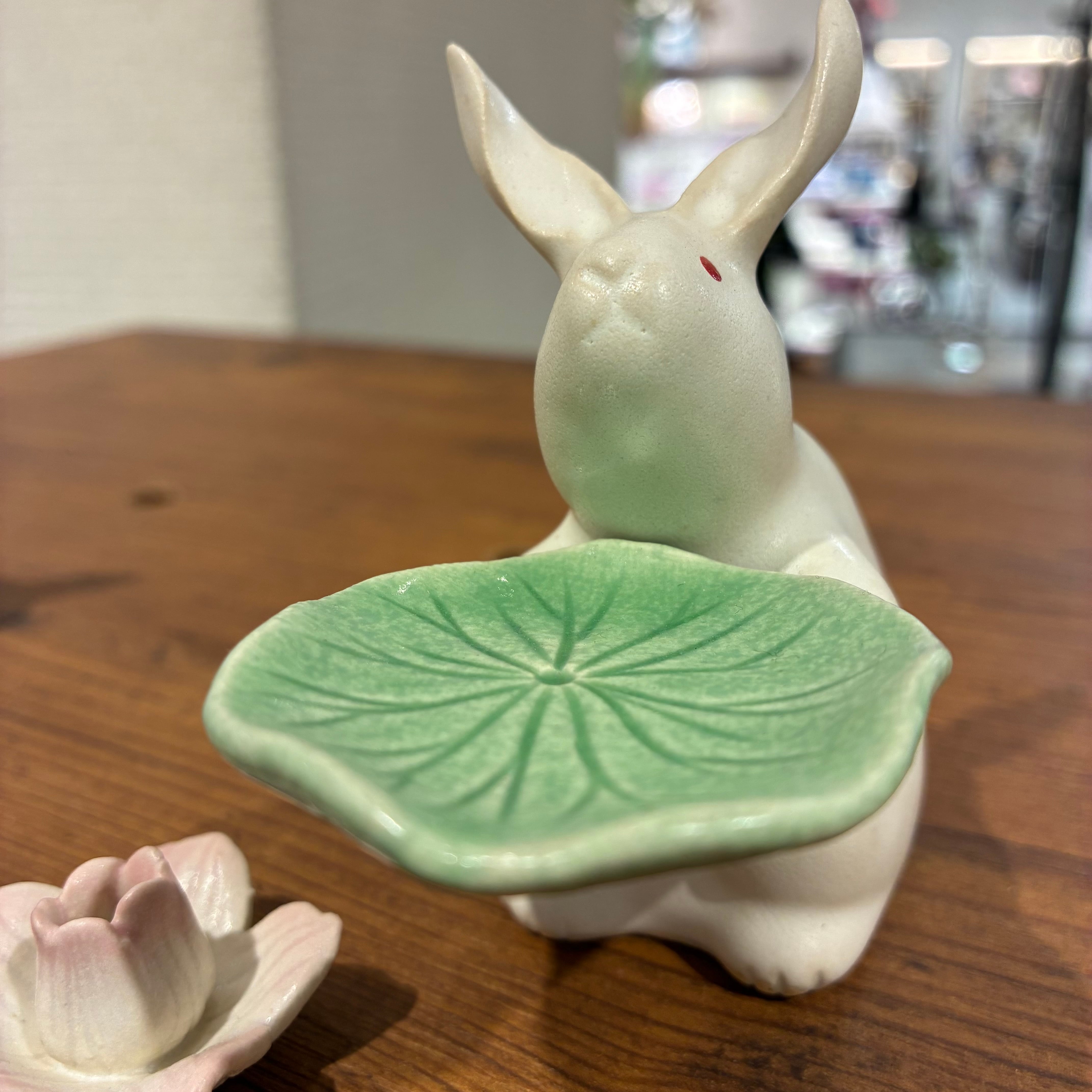 再入荷】【'26夏】うさぎ(高さ7.5cm)蓮葉 | TSUNE;田中恒子の器
