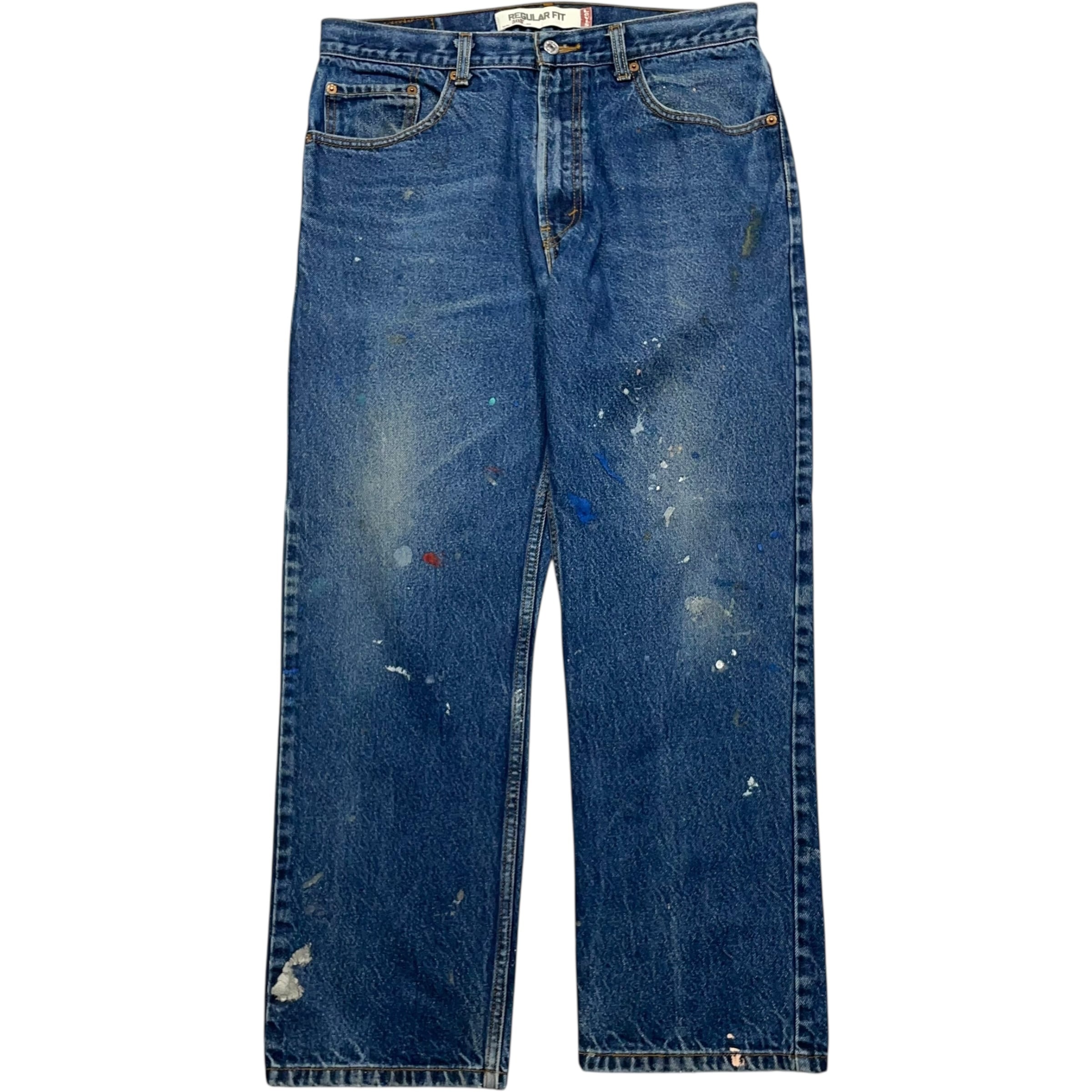 《実寸W34L29》 Levi's リーバイス デニムパンツ 505 ペンキ 雰囲気 no.7763