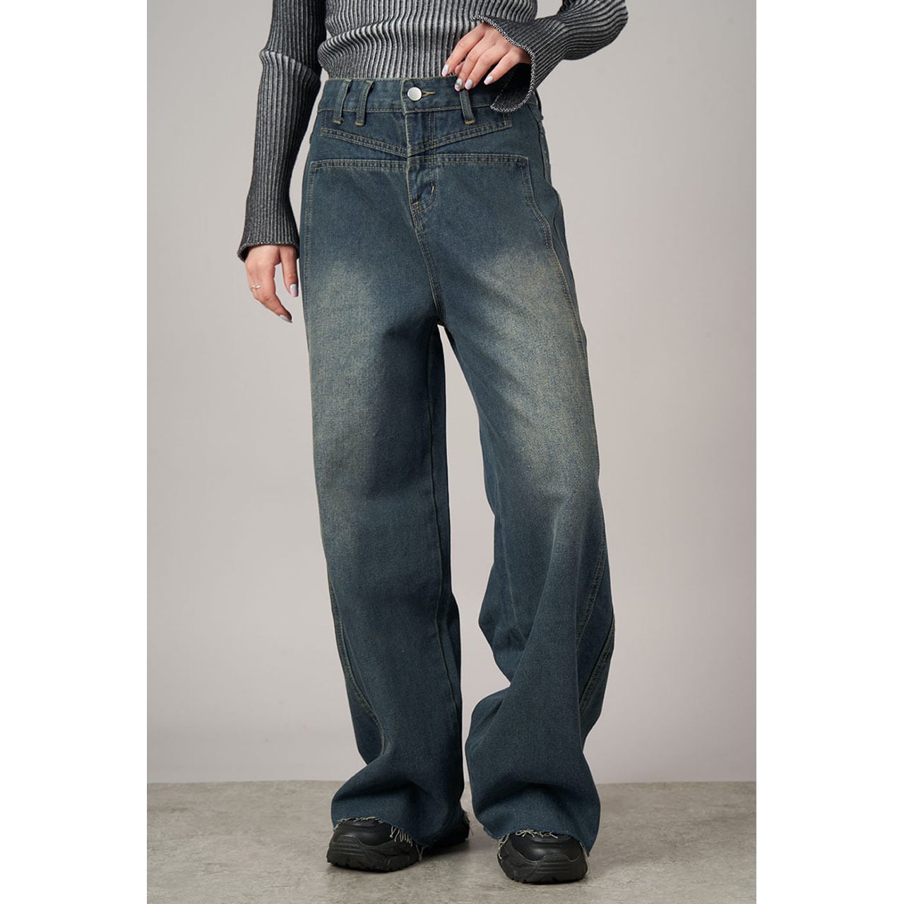 PINKO 24AW デニム・ジーパン グレー系 Side Switching Yoke Denim Jeans | LITZY 公式オンラインストア