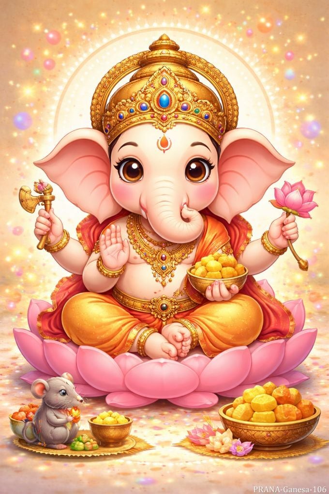 BIG超美形⭐︎ベビーガネーシャ様⭐︎高品質透明感抜群グリーンフローライト インドの神様 ガネーシャ神 ポスター B7/L版×1枚[024] ラミネート加工