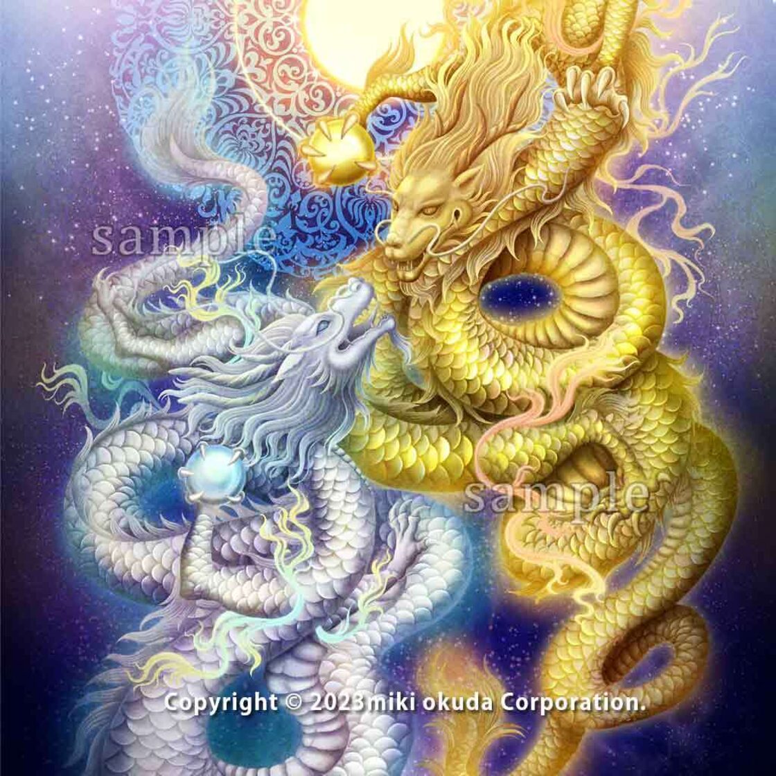 龍神絵画 銀 龍 銀色の龍神様とは 幻想画家・奥田みきの制作