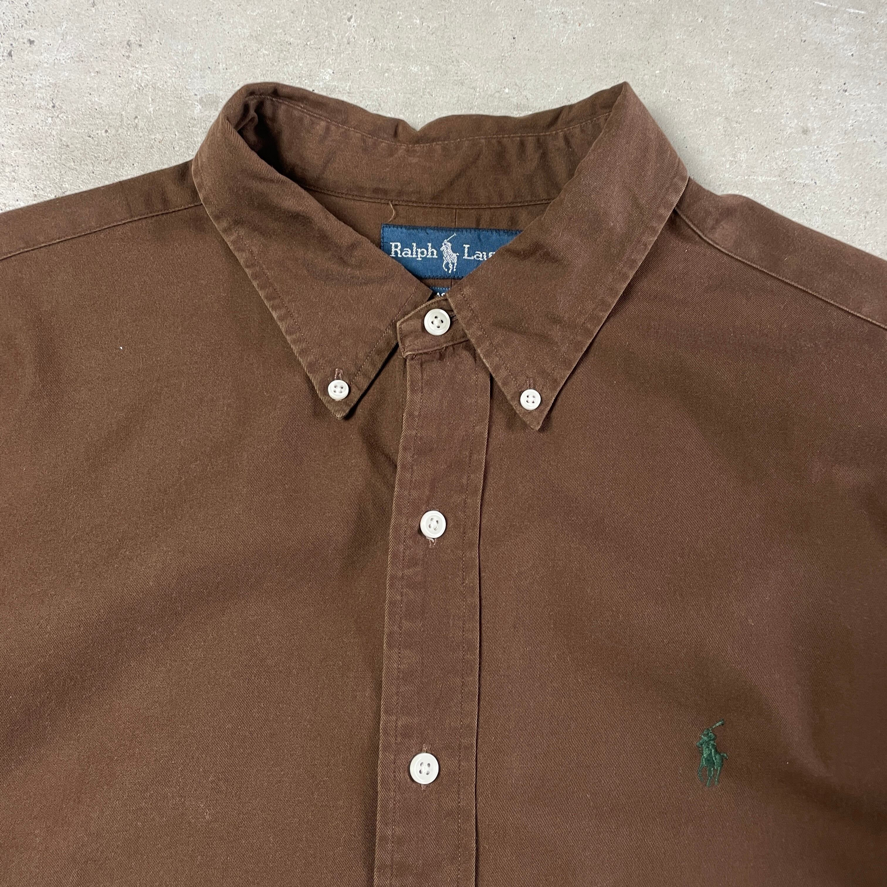 Ralph Lauren ラルフローレン　シャツワンピース　ブラウン　茶色XXL 63502ed106dcf35fec84a765eb21a4