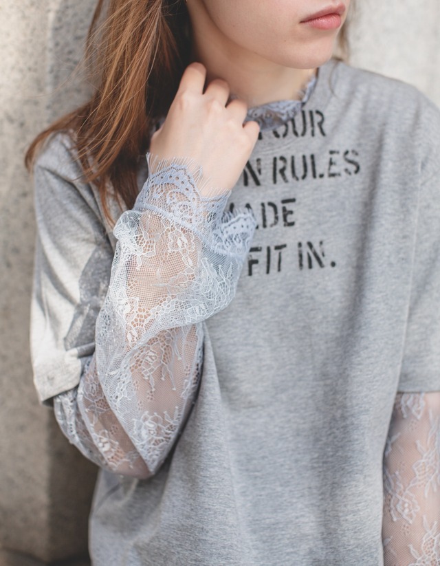 （select）ロゴTシャツ（ホワイト・グレー）