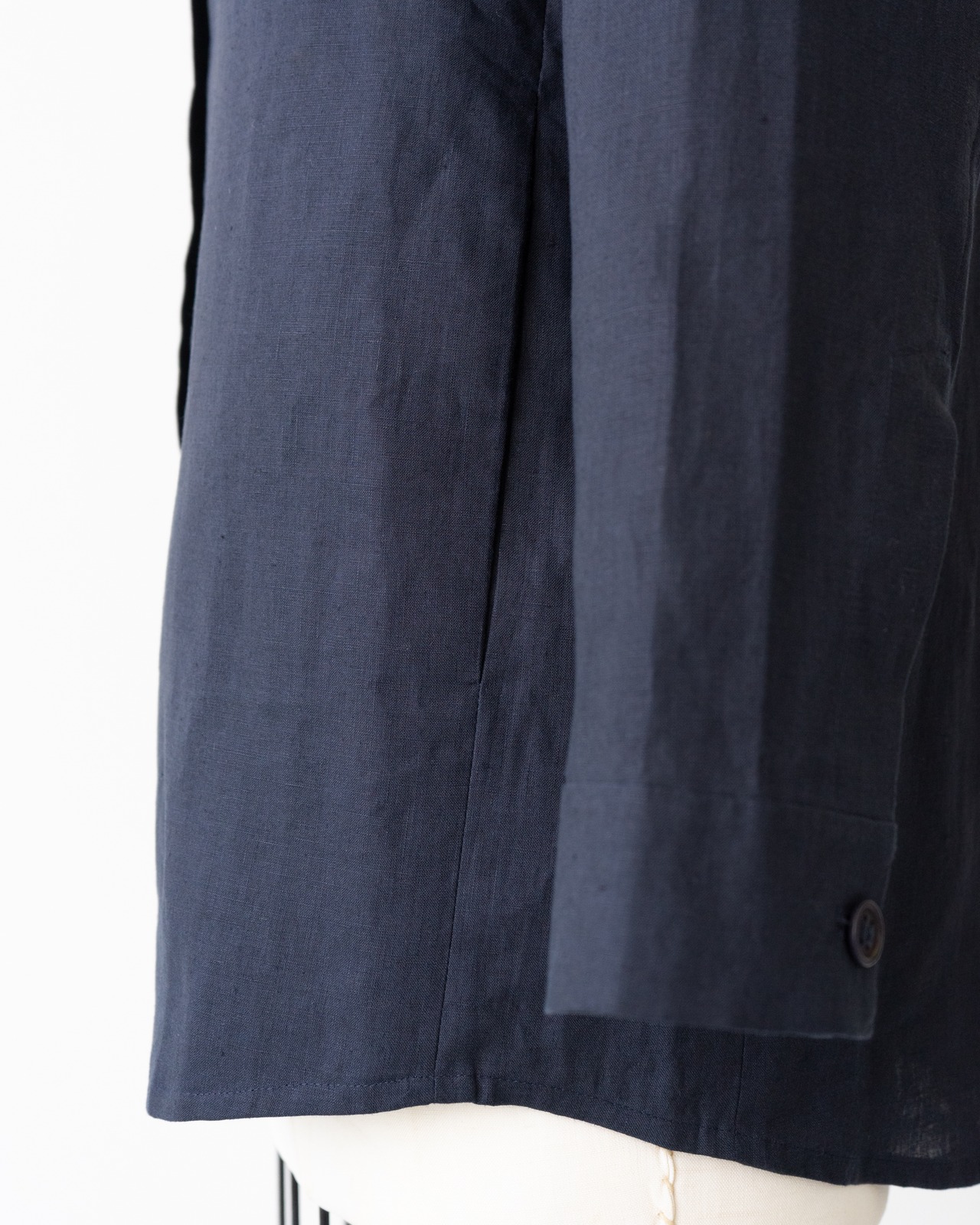 〈Hermès by martin margiela〉Linen Zip Shirt