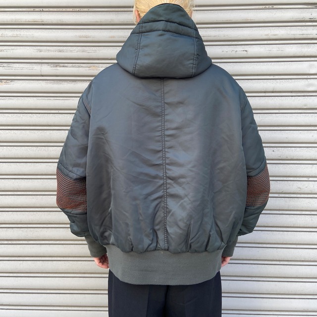 90s トミーヒルフィガー リバーシブルボンバージャケット MA-1モデル XL