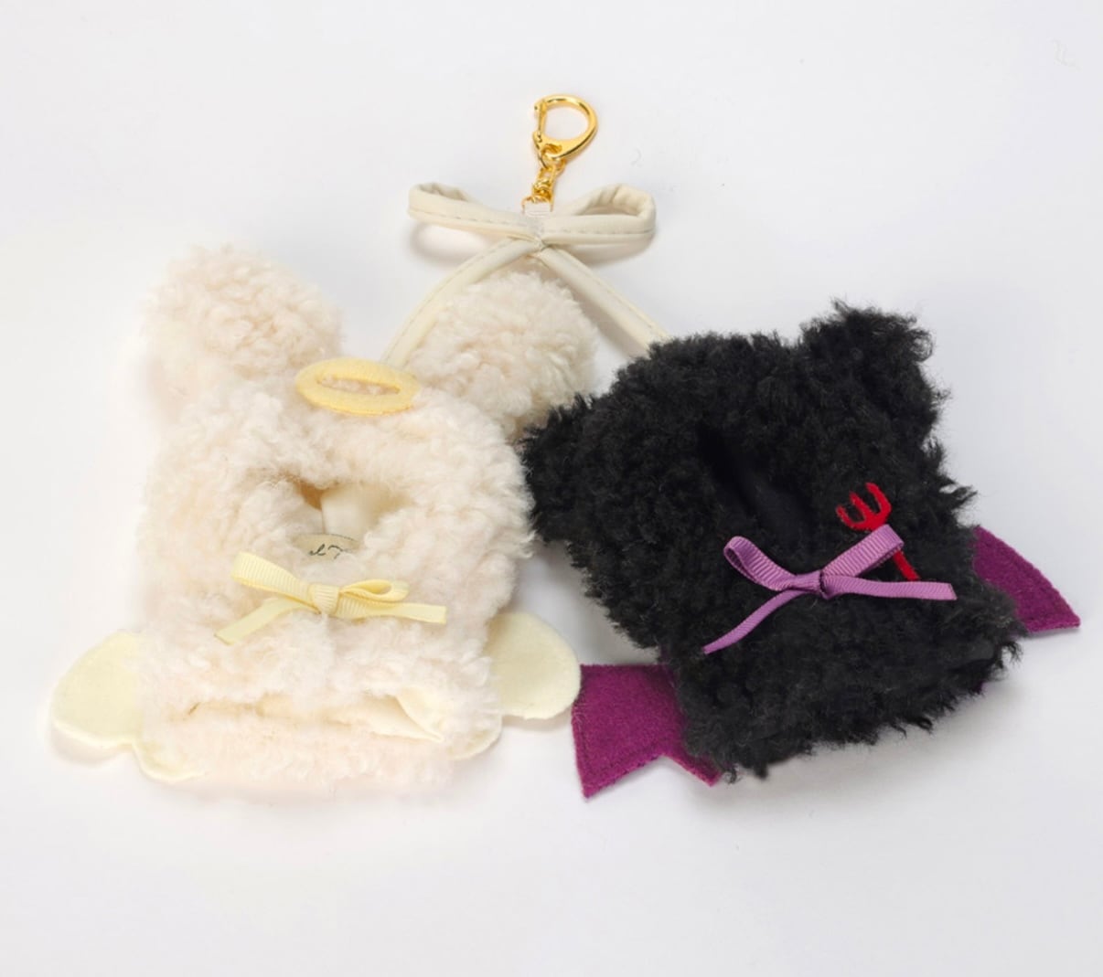 10cm用 ぬい服 Sサイズ 天使と悪魔♡ニコイチぬい服 キーホルダー