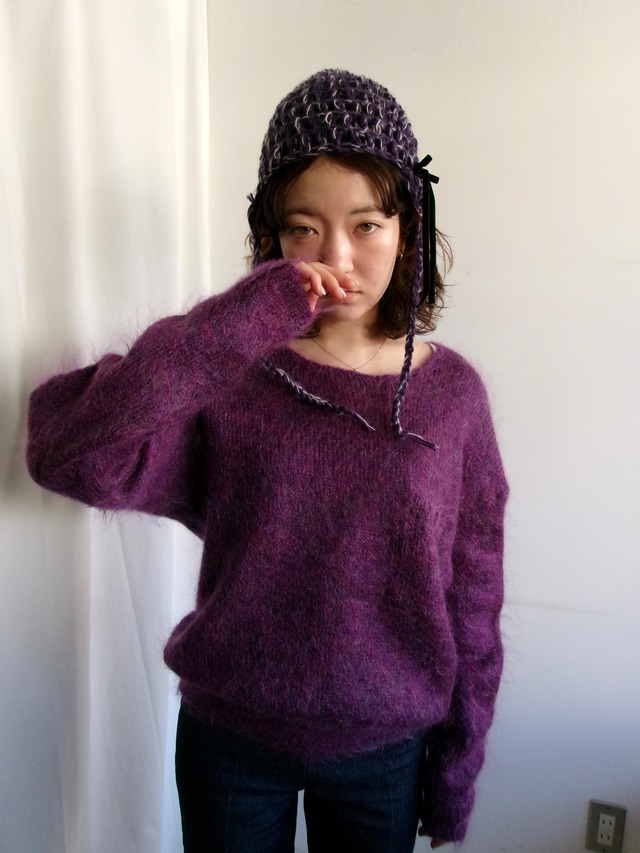 Mohair knit top