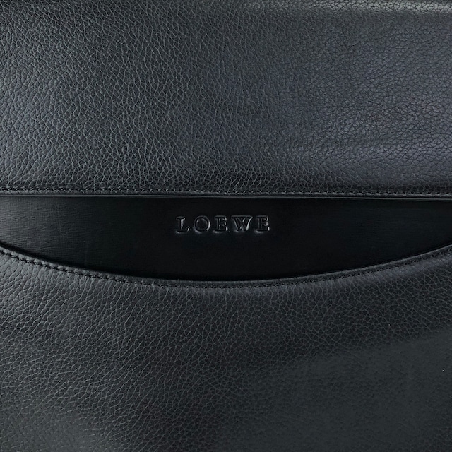 LOEWE ロエベ ショルダーバッグ ブラック ロゴ レザー セミショルダーバッグ vintage ヴィンテージ オールド mxivwm