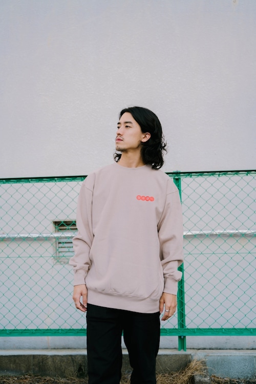 座半寝一　sweat shirt  smoky pink