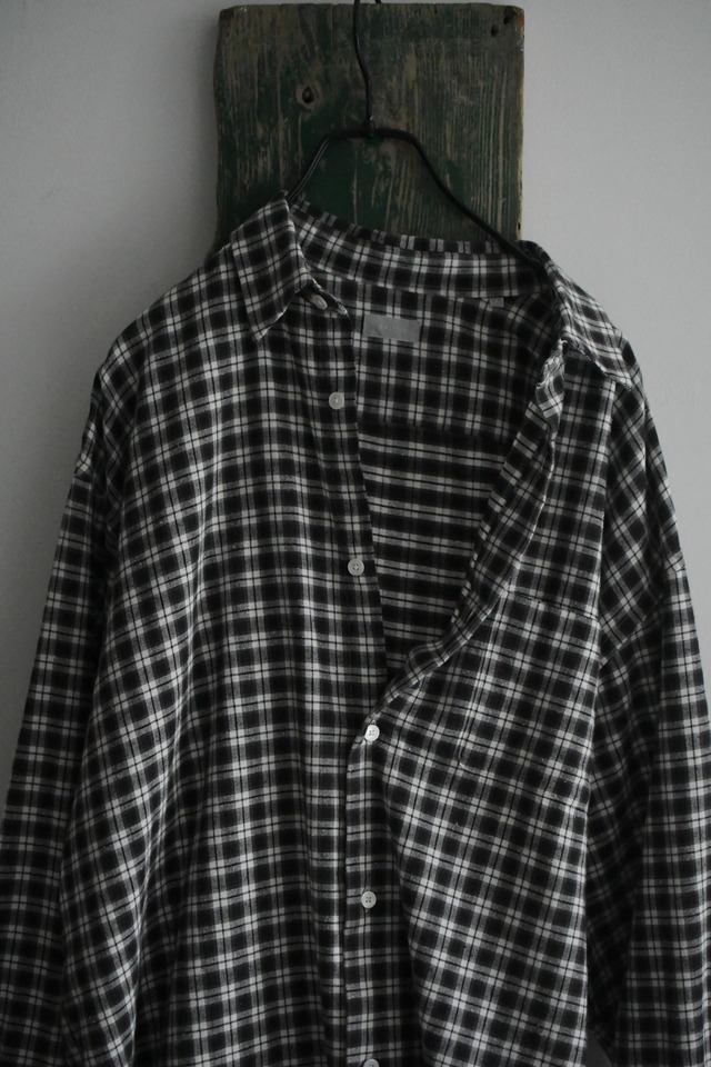 BAUTH / COTTON SILK CHECK SHIRTS (CHARCOAL CHECK)