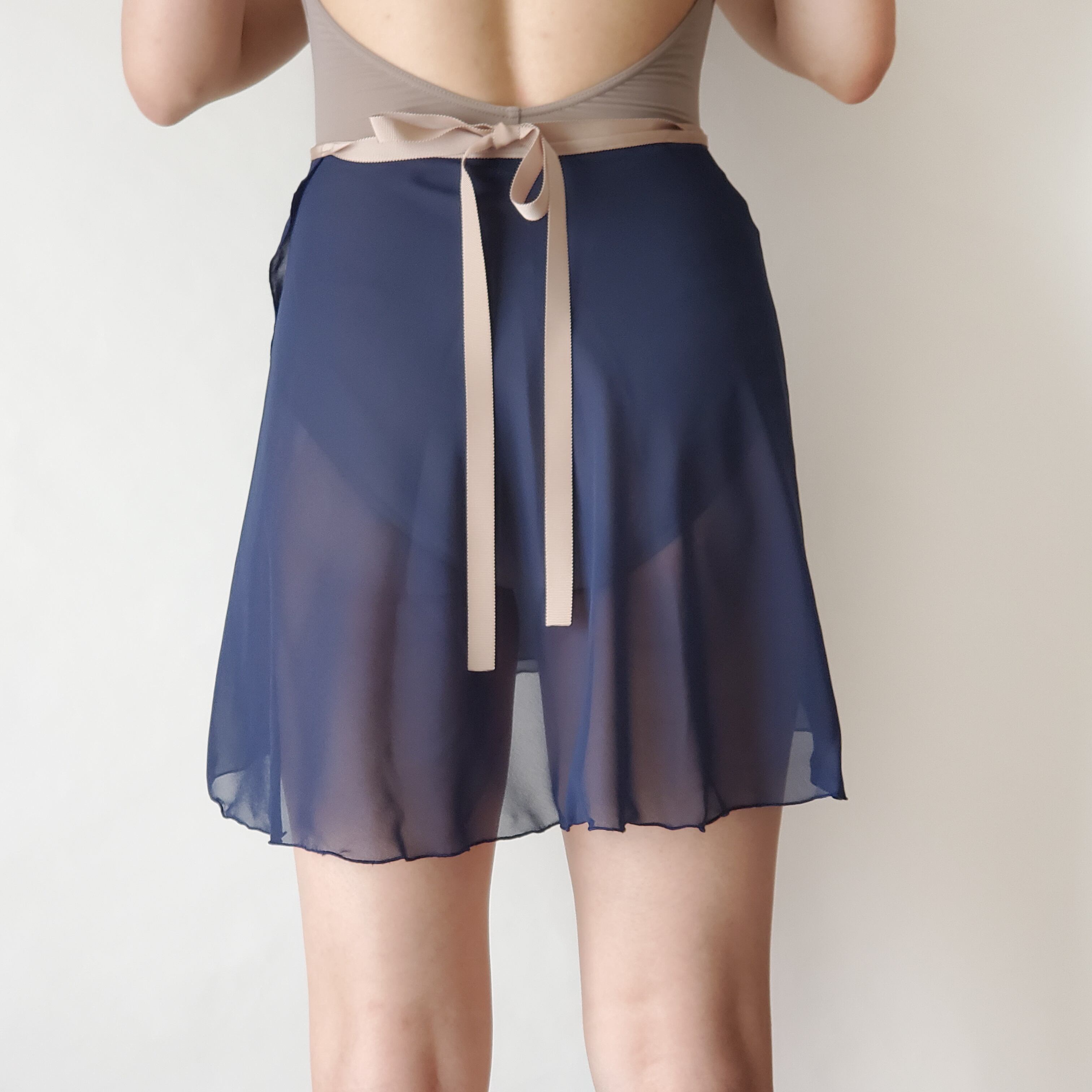 NORMAL wrap skirt【ネイビー×ライトベージュ】 | herz(ヘルツ) バレエ