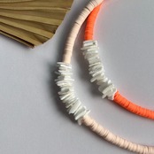 クレイ × シェル　バイカラーネックレス［GSN095］