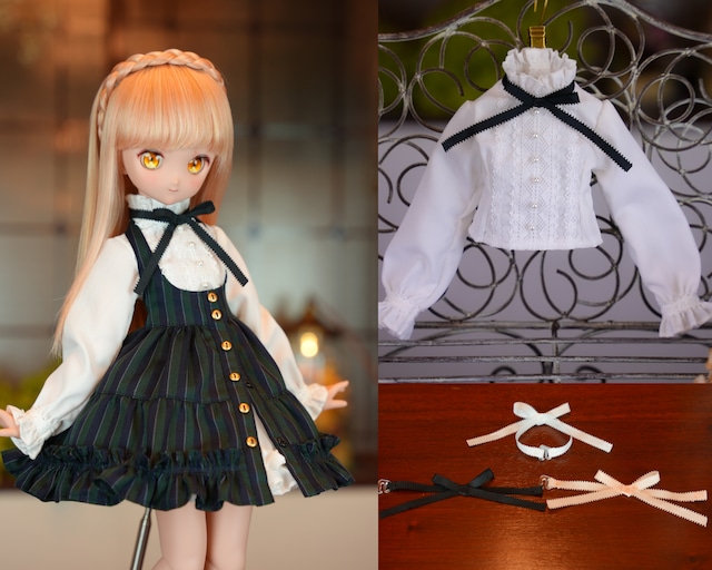 MDD / kumako対応OF【おしゃまおっとりブラウス&３色のリボン】MDD / kumako Outfit【Osyama Ottori blouse & 3-color ribbon】　