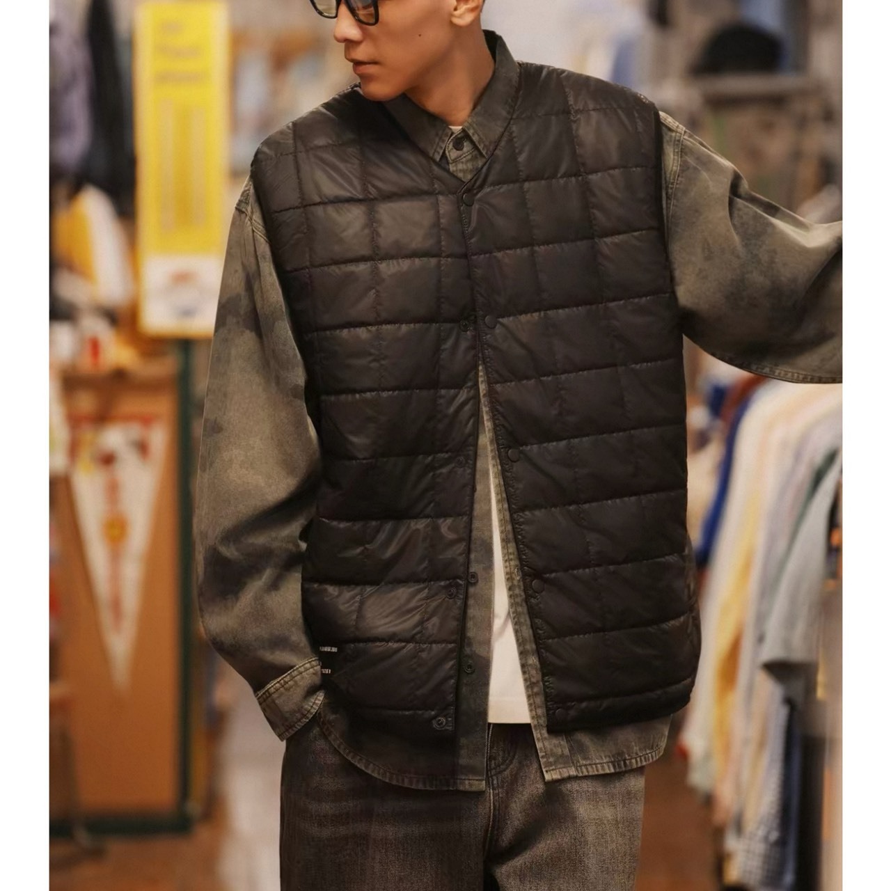 Quilted snap button vest 1533 - 9