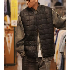 Quilted snap button vest 1533